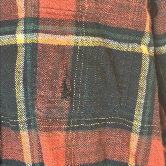 American Eagle women’s oversized vintage distressed‎ flannel size large - Picture 2 of 13